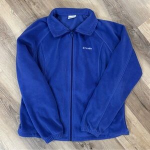 Columbia Benton Springs Front Full Zip-up Blue Fleece Jacket Size XL